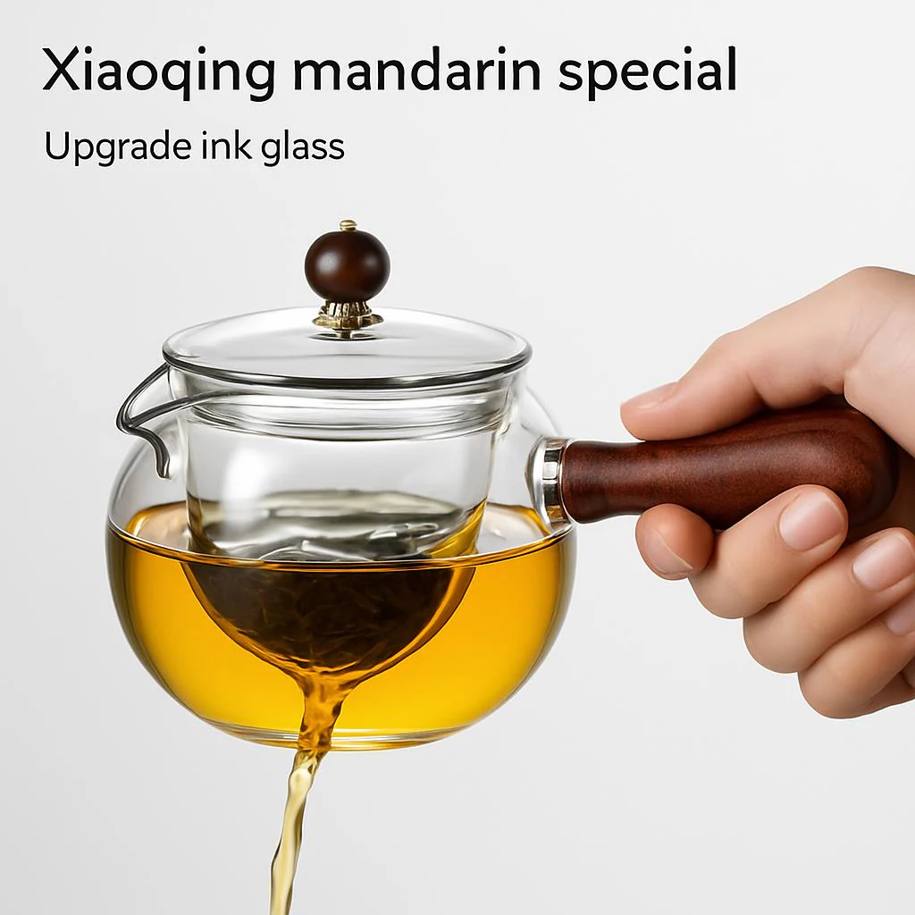 Eco-Friendly Heat-Resistant Glass Teapot with Infuser - Image 9