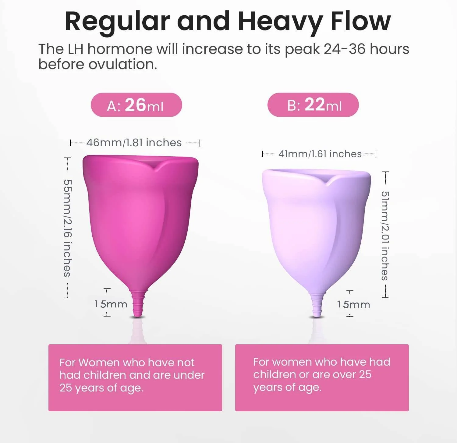 Eco-Friendly Reusable Menstrual Cups - Medical-Grade Silicone, Pink & Lavender - Image 11