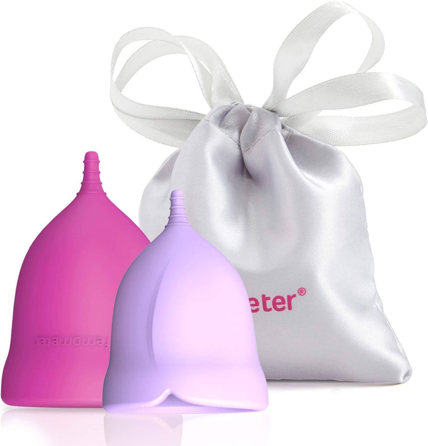 Eco-Friendly Reusable Menstrual Cups - Medical-Grade Silicone, Pink & Lavender - Image 9