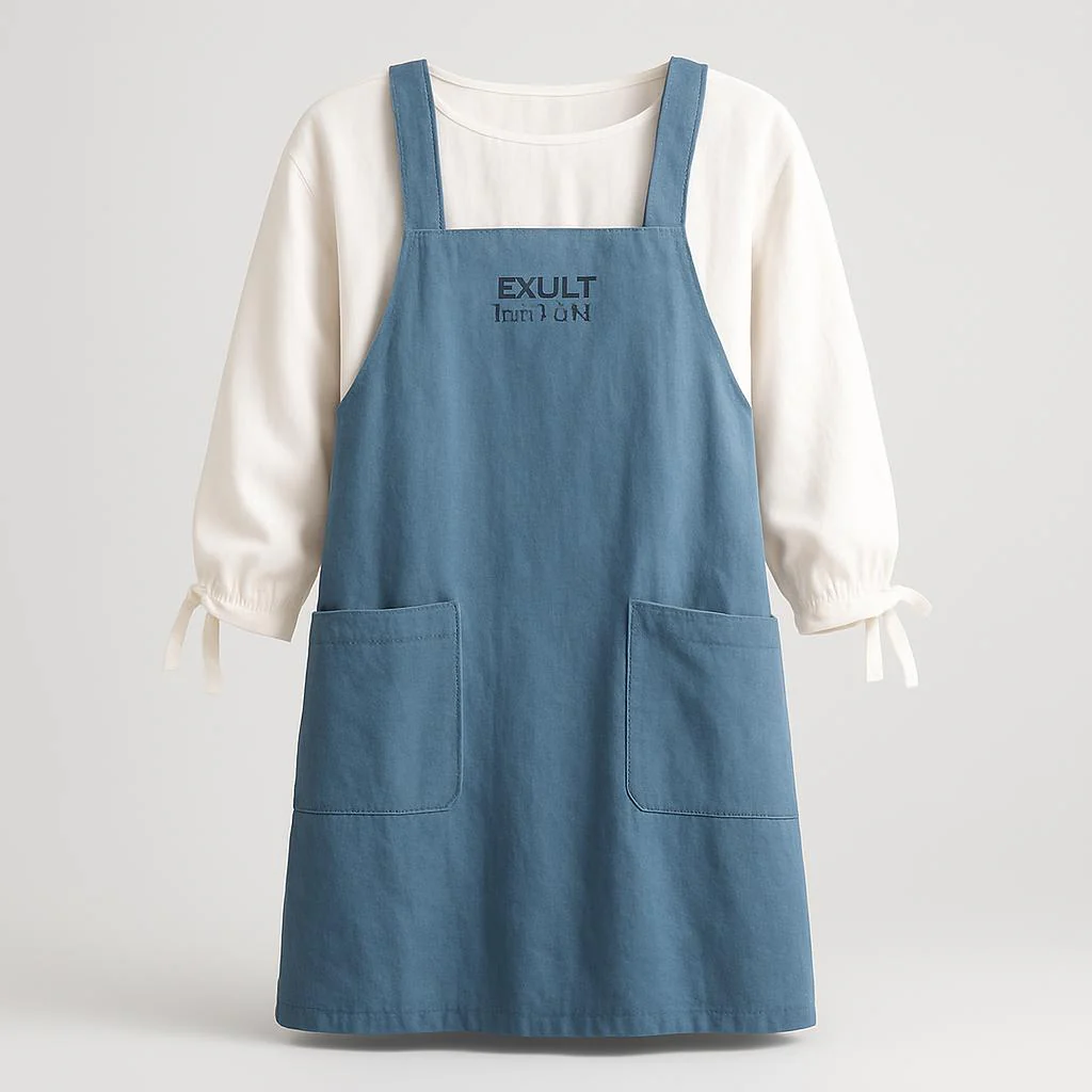 Eco-Chic Sustainable Apron with Shoulder Strap - Image 8