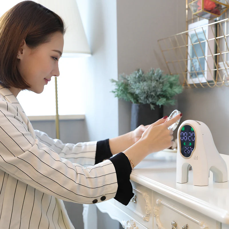 Eco-Friendly White Digital Alarm Clock - Image 11