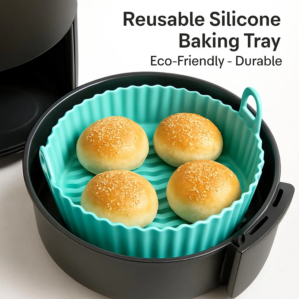 Eco-Friendly Silicone Baking Tray for Air Fryers - Reusable & Durable - Image 15