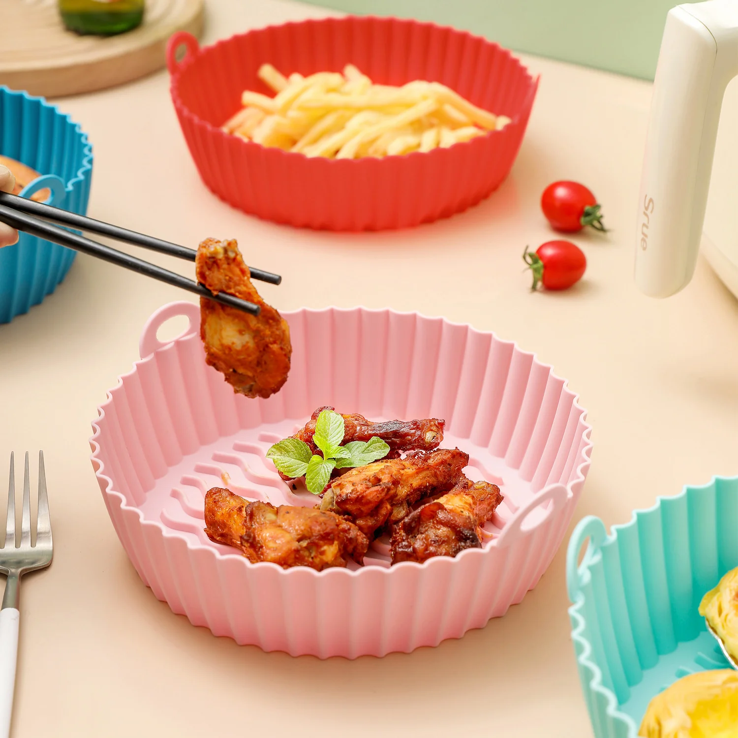 Eco-Friendly Silicone Baking Tray for Air Fryers - Reusable & Durable - Image 26