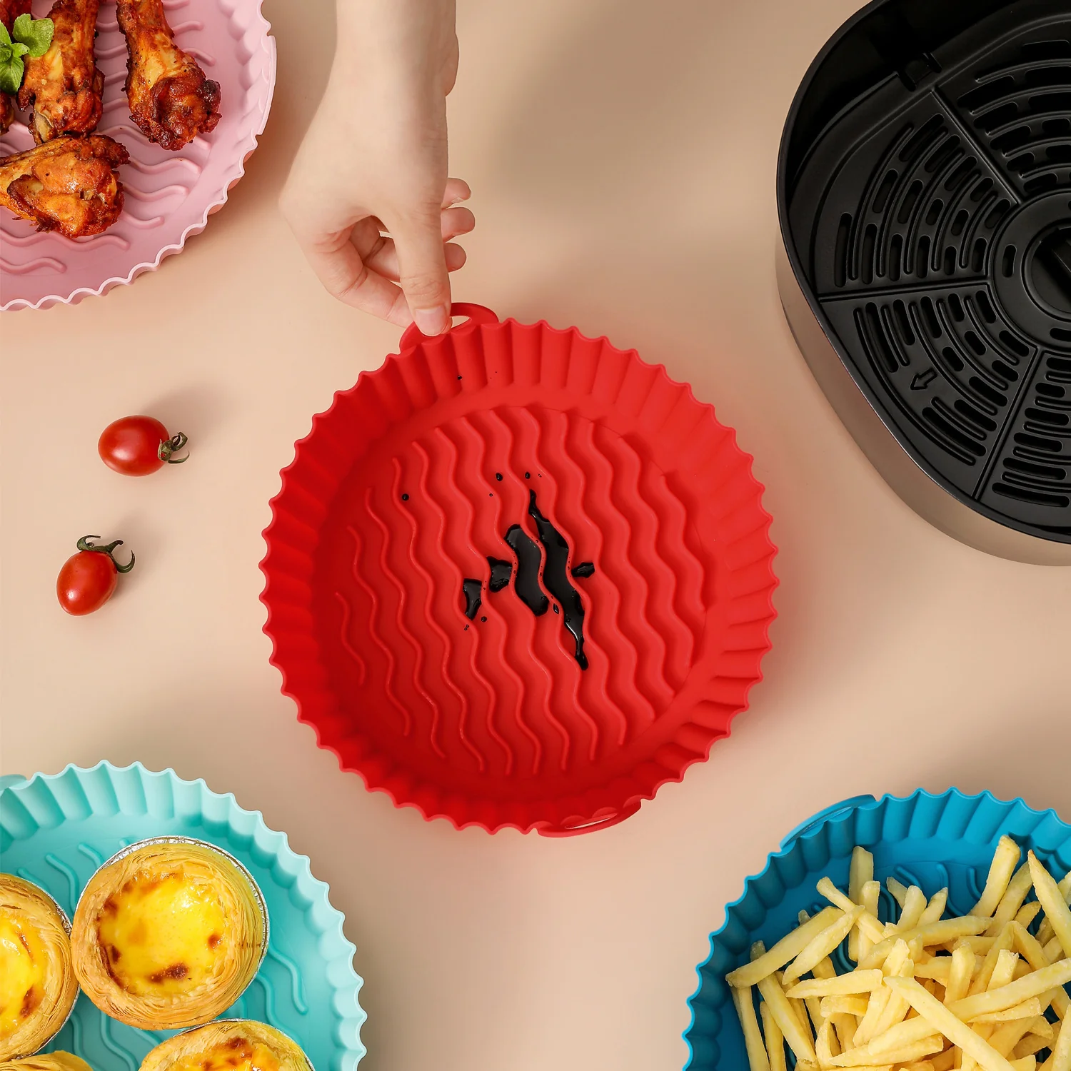 Eco-Friendly Silicone Baking Tray for Air Fryers - Reusable & Durable - Image 27