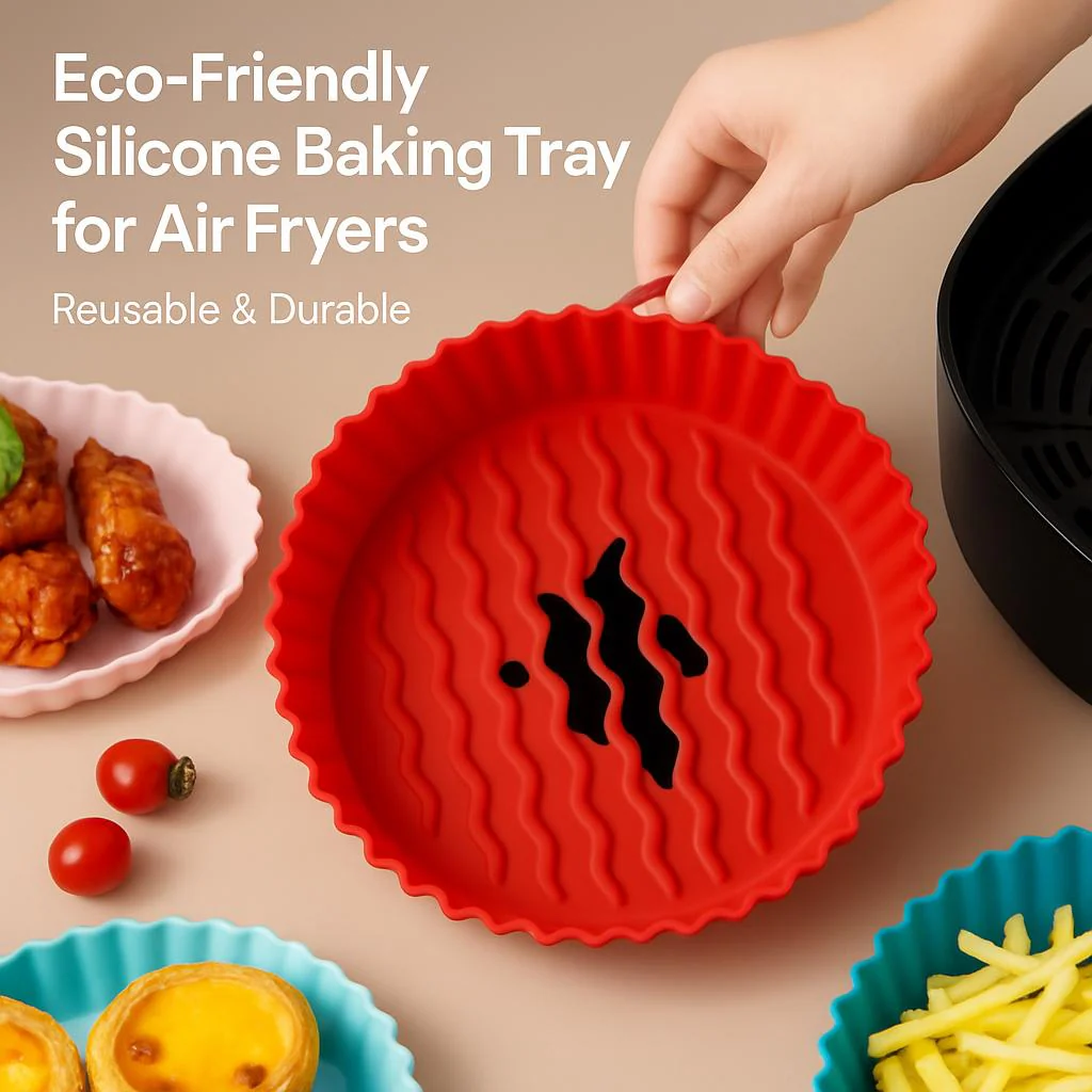 Eco-Friendly Silicone Baking Tray for Air Fryers - Reusable & Durable - Image 4