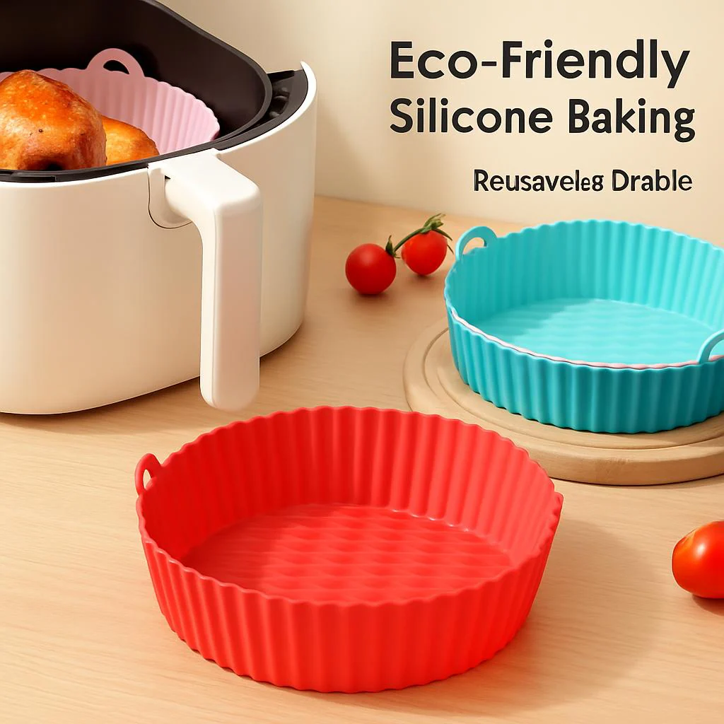 Eco-Friendly Silicone Baking Tray for Air Fryers - Reusable & Durable - Image 5