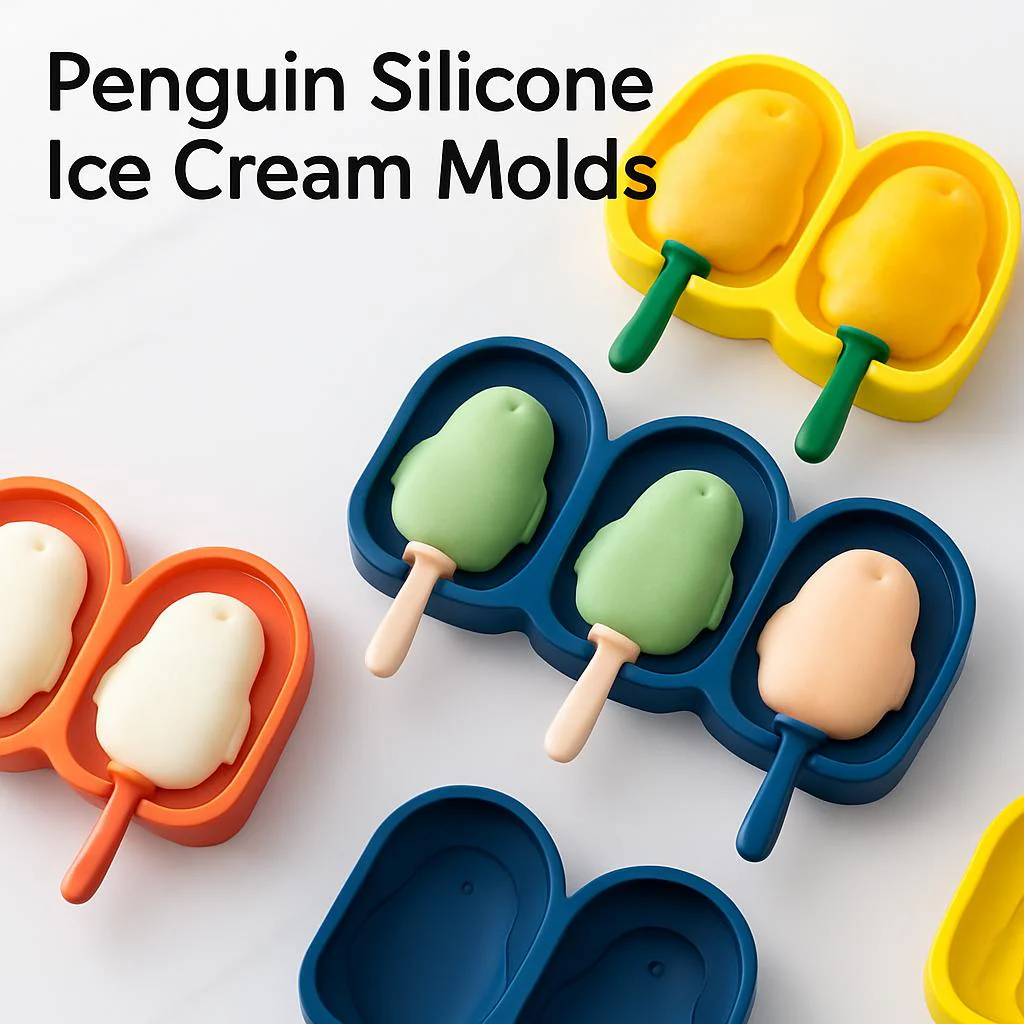 Penguin Silicone Ice Cream Molds - Eco-Friendly Fun - Image 3