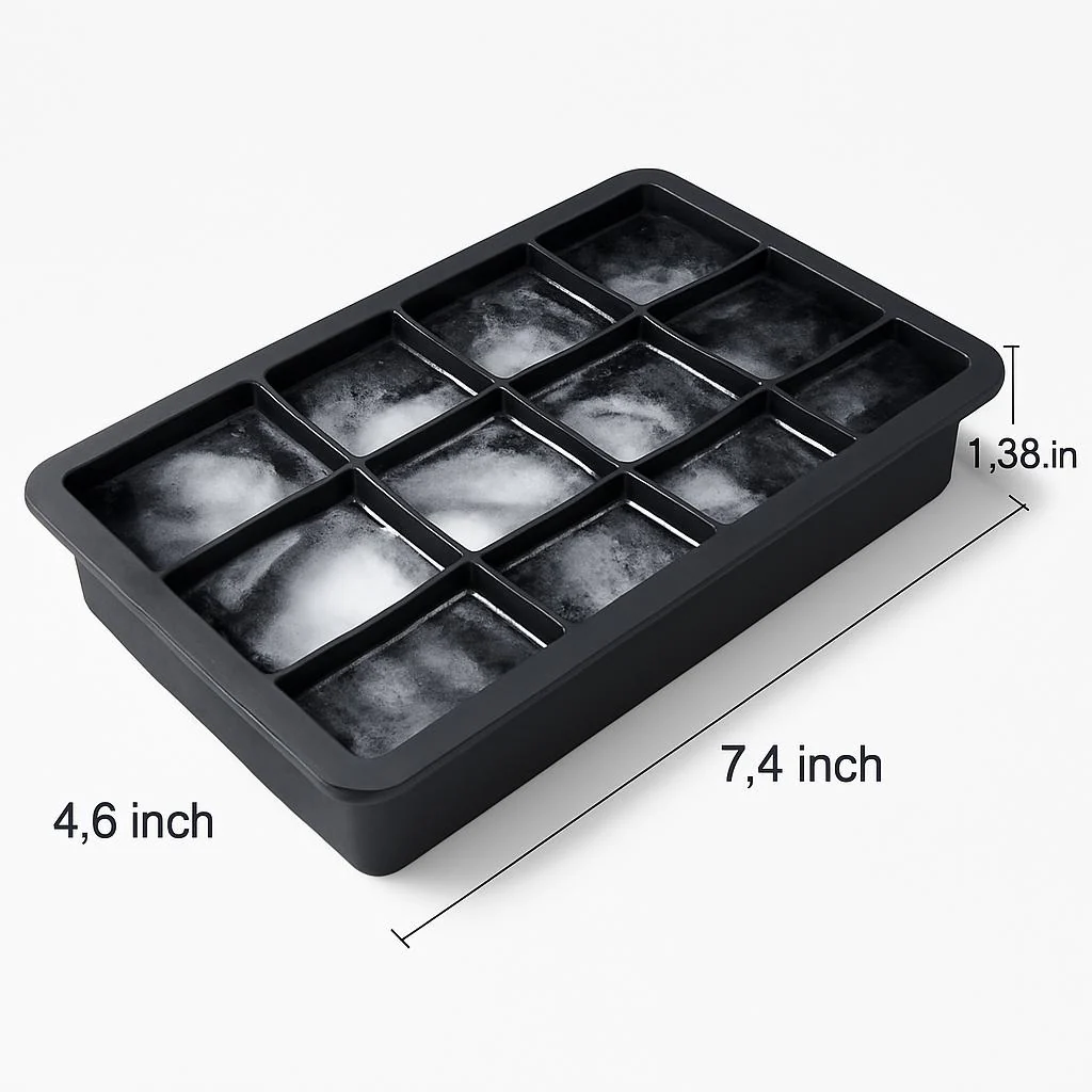 Eco-Friendly Silicone Ice Cube Tray - Durable & Reusable - Image 3