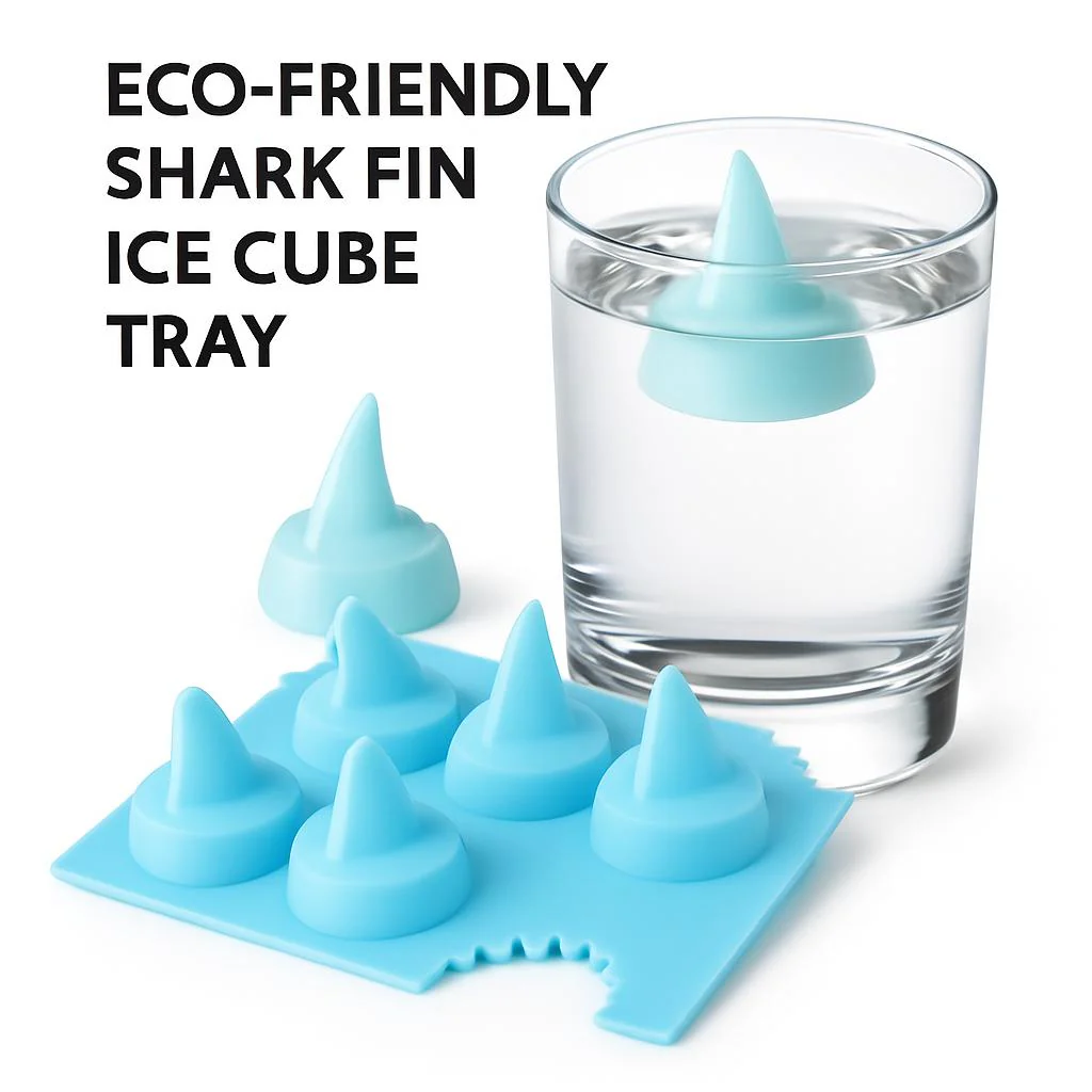 Eco-Friendly Shark Fin Ice Cube Tray - Image 3