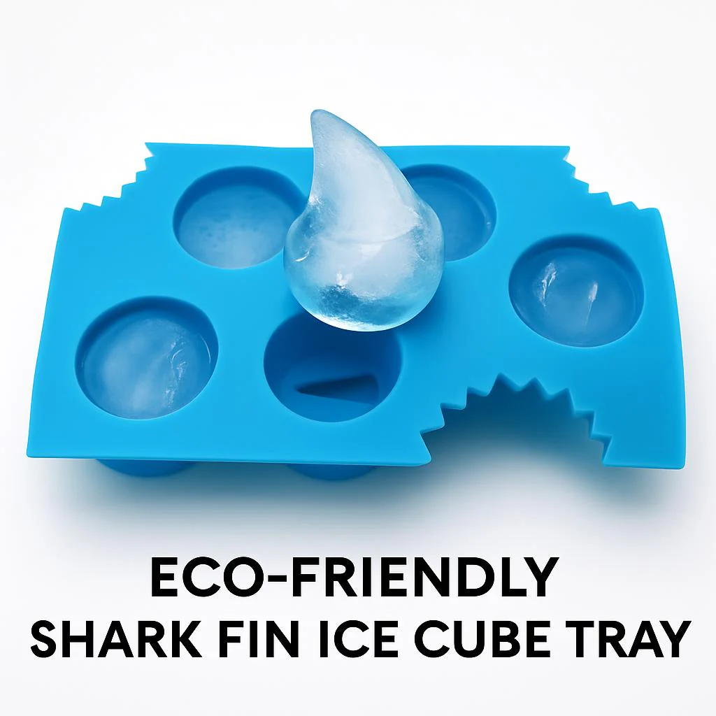 Eco-Friendly Shark Fin Ice Cube Tray - Image 6
