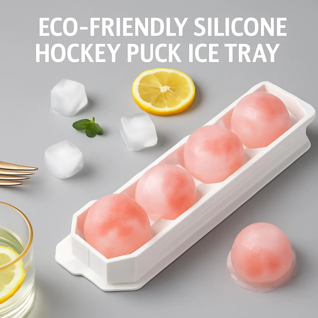Eco-Friendly Silicone Hockey Puck Ice Tray - Image 4