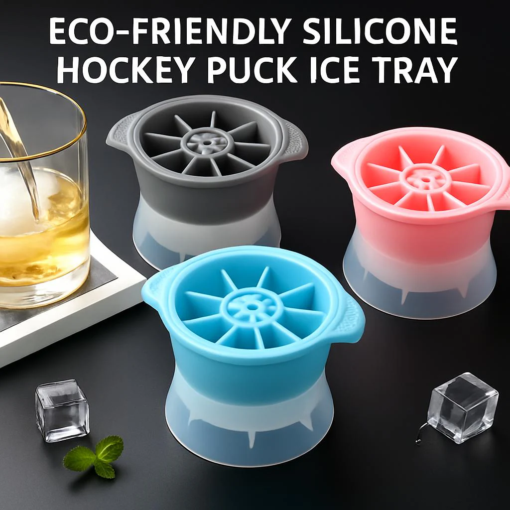 Eco-Friendly Silicone Hockey Puck Ice Tray - Image 7