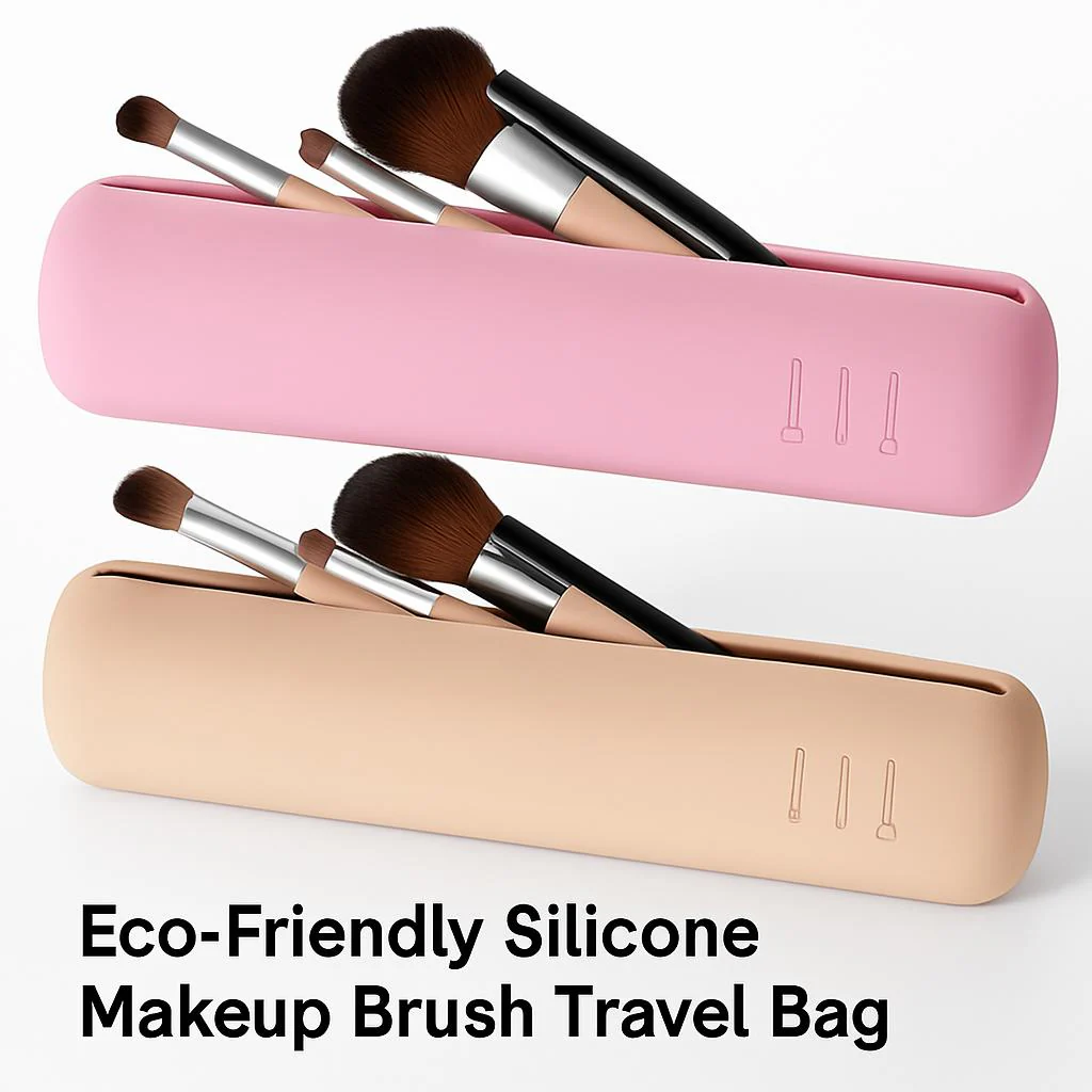 Eco-Friendly Silicone Makeup Brush Travel Bag - Image 3