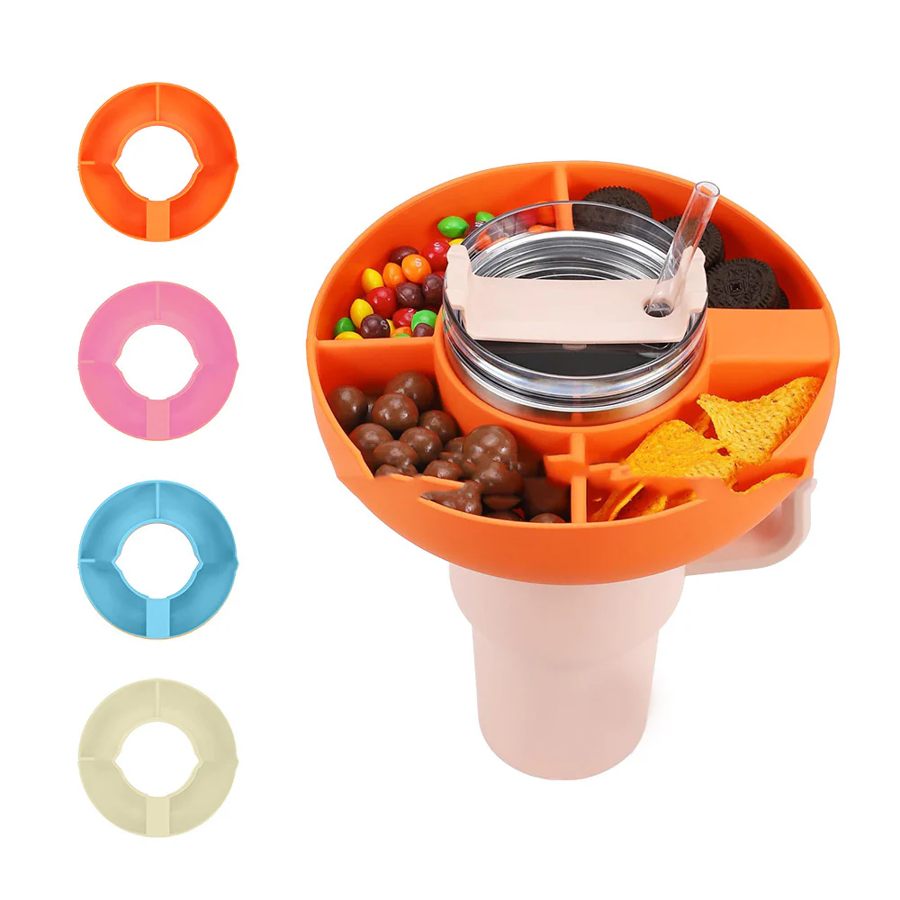 Eco-Friendly Silicone Snack Container - 40 oz Multi-Compartment Tray - Image 18