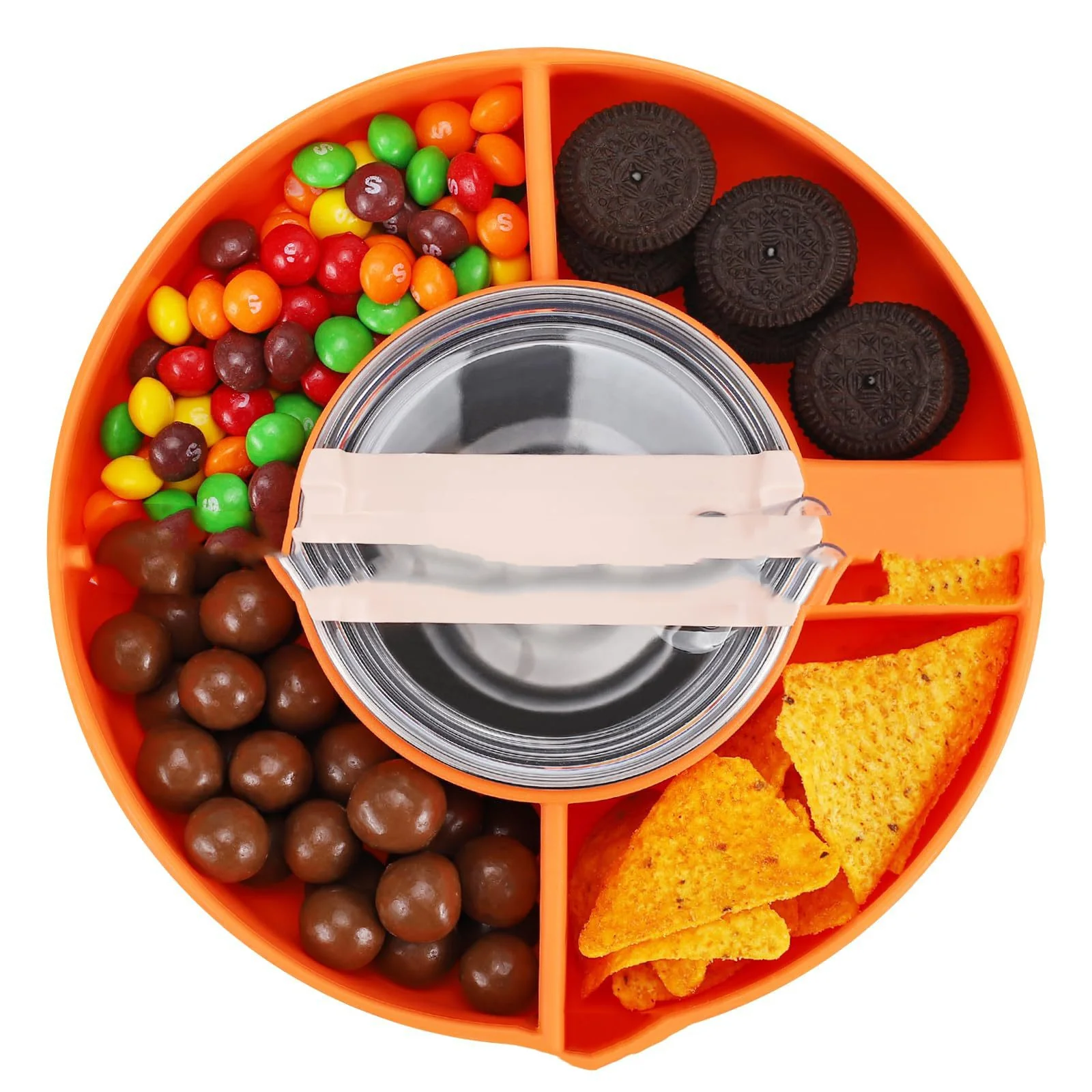 Eco-Friendly Silicone Snack Container - 40 oz Multi-Compartment Tray - Image 19