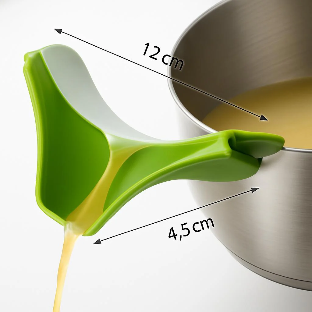 Green Silicone Clip-On Pot Spout for Spill-Free Pouring - Image 6