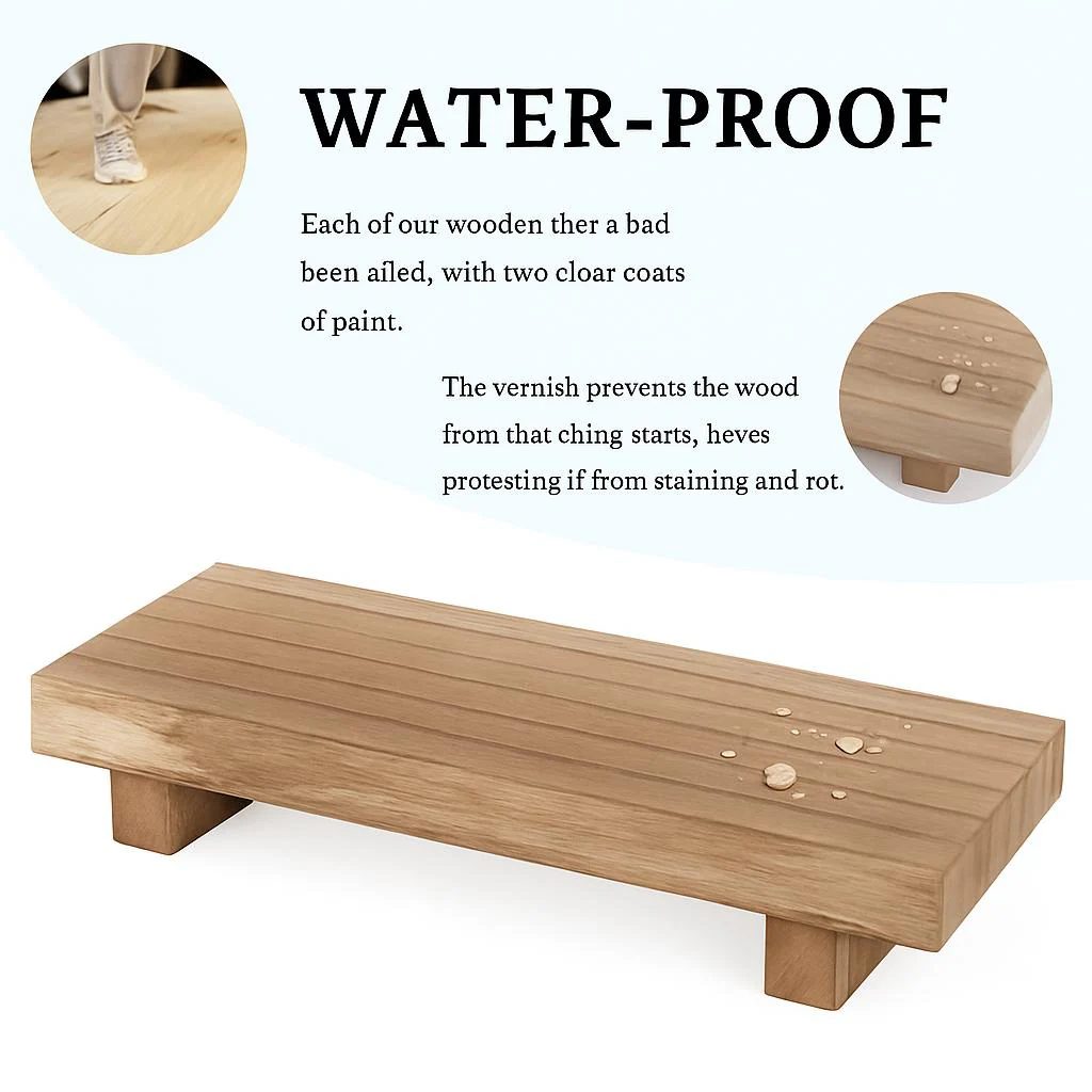 Eco-Friendly Wooden Bathroom Storage Rack - Image 5