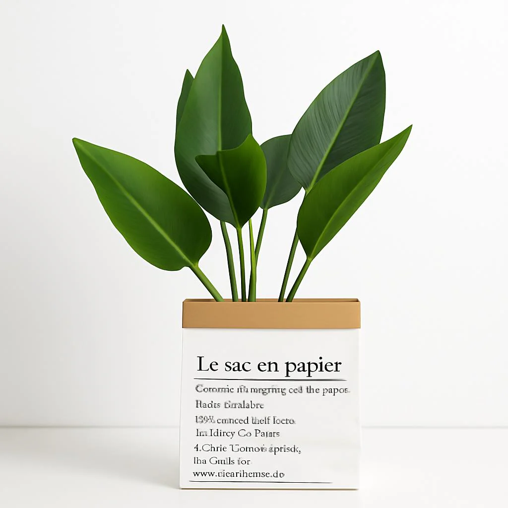 Eco-Friendly Artificial Plant with Biodegradable Paper Bag - Image 2