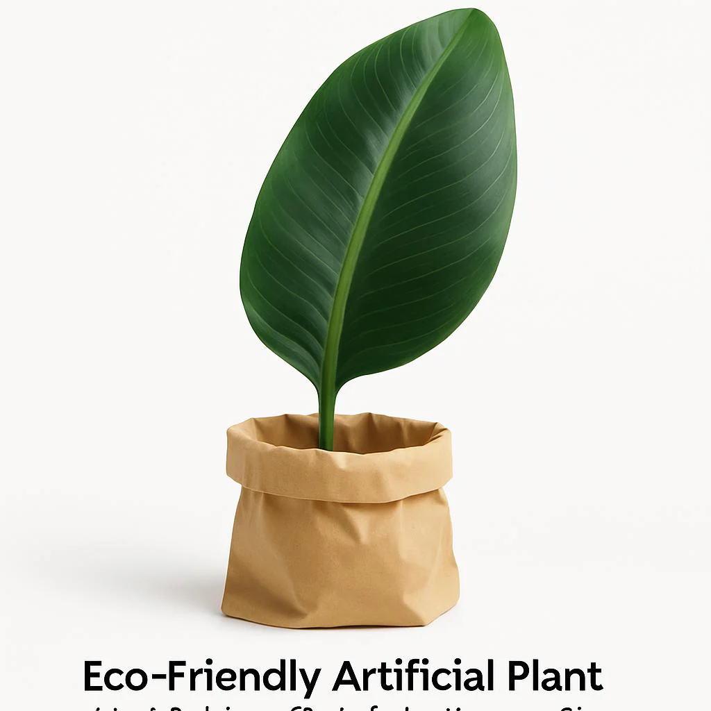Eco-Friendly Artificial Plant with Biodegradable Paper Bag - Image 3