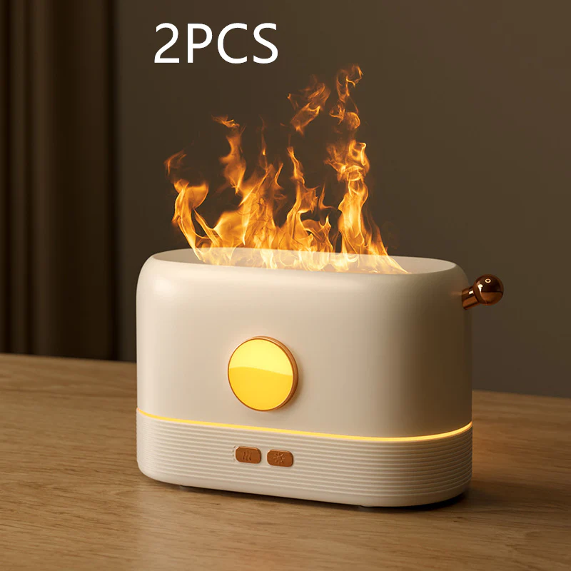Compact LED Flame Effect Humidifier - Water-Saving & Ambient Light - Image 10