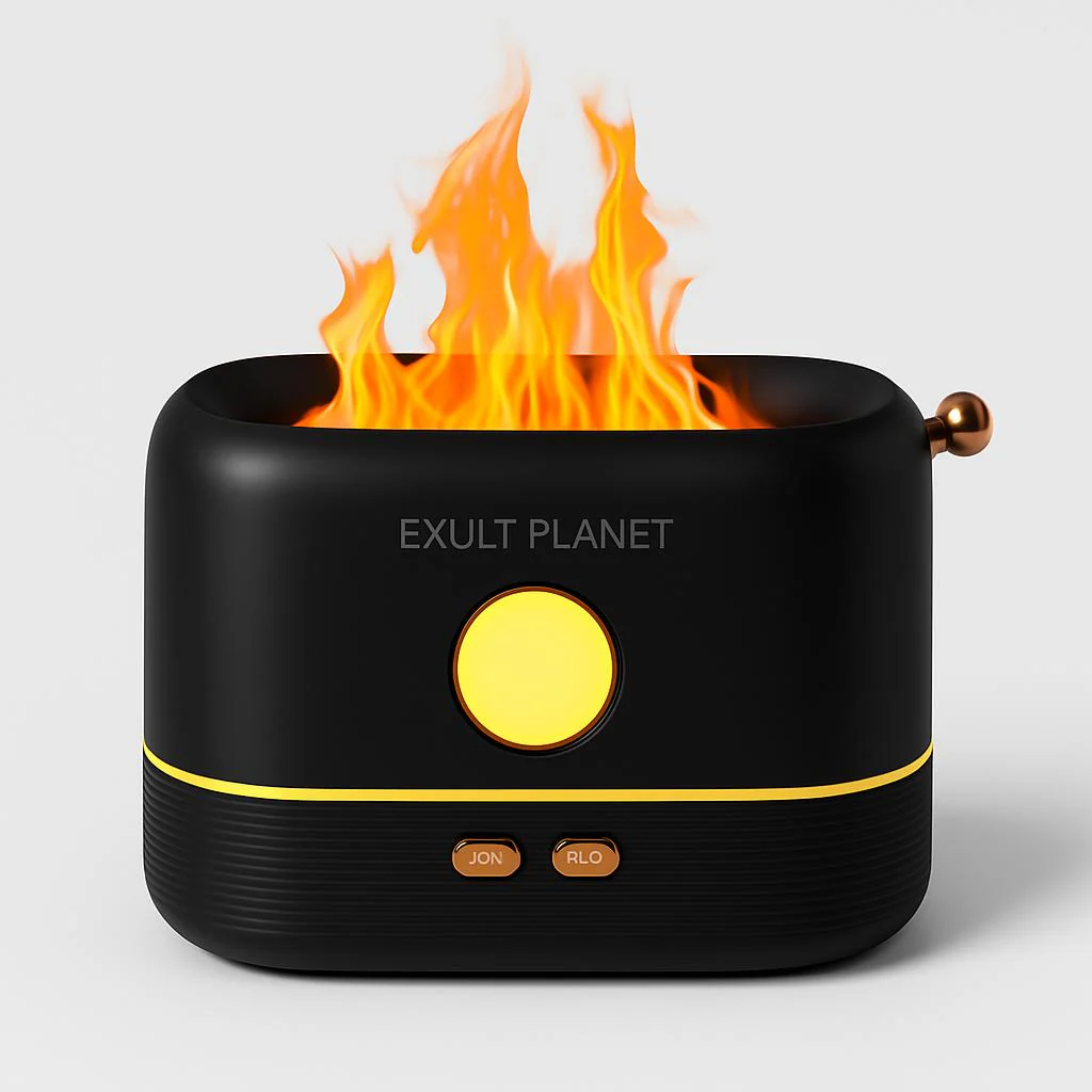 Compact LED Flame Effect Humidifier - Water-Saving & Ambient Light - Image 7