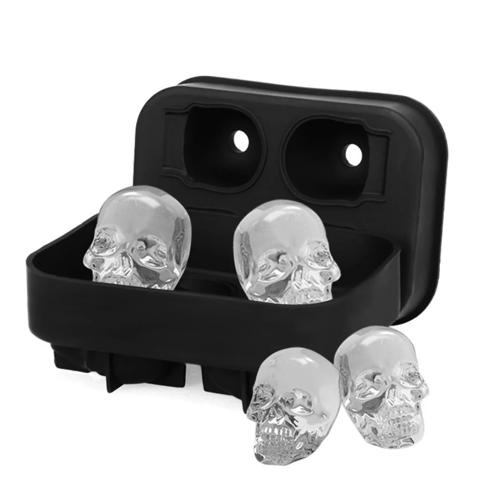 Skull Ice Cube Mold - Reusable Silicone Skull-Shaped Ice Tray - Image 10