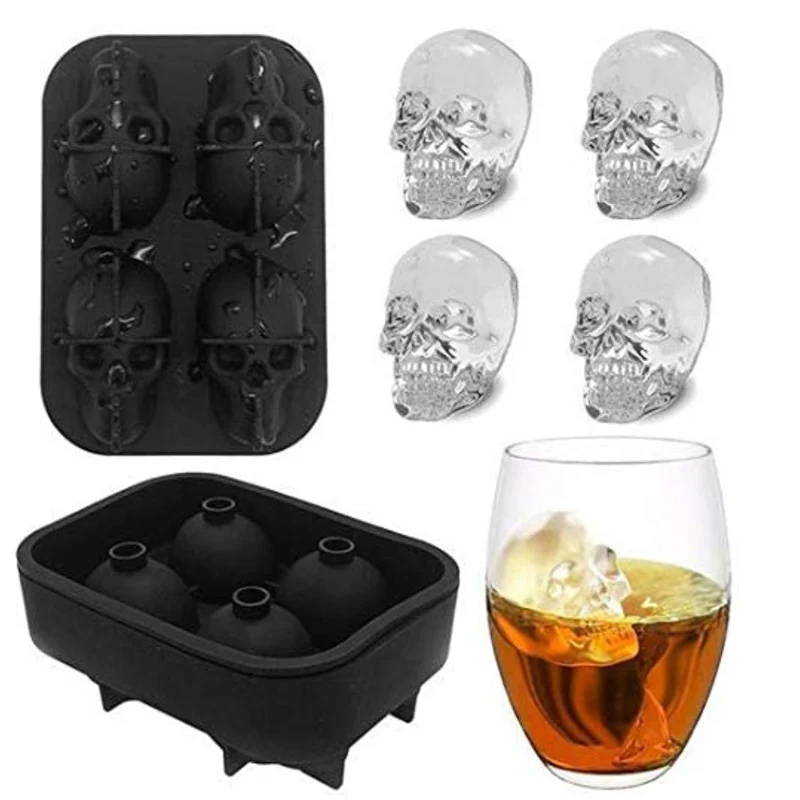 Skull Ice Cube Mold - Reusable Silicone Skull-Shaped Ice Tray - Image 12