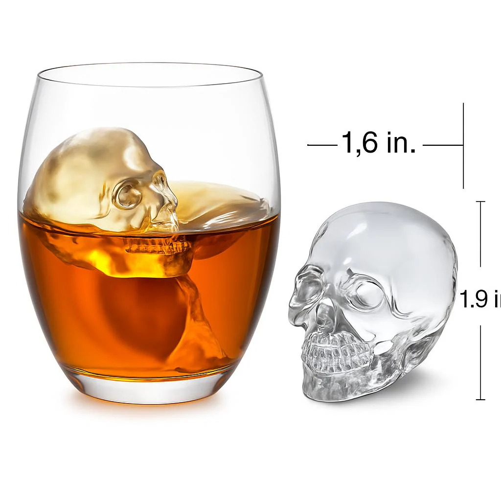 Skull Ice Cube Mold - Reusable Silicone Skull-Shaped Ice Tray - Image 5