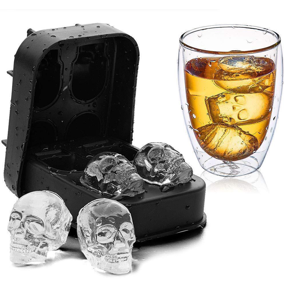 Skull Ice Cube Mold - Reusable Silicone Skull-Shaped Ice Tray - Image 8