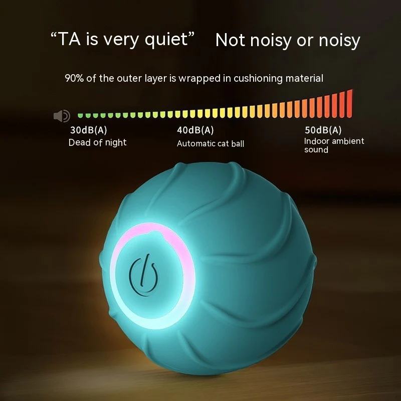 Smart Cat Rolling Ball Toy – USB Rechargeable Automatic Bouncing Pet Toy - Image 3