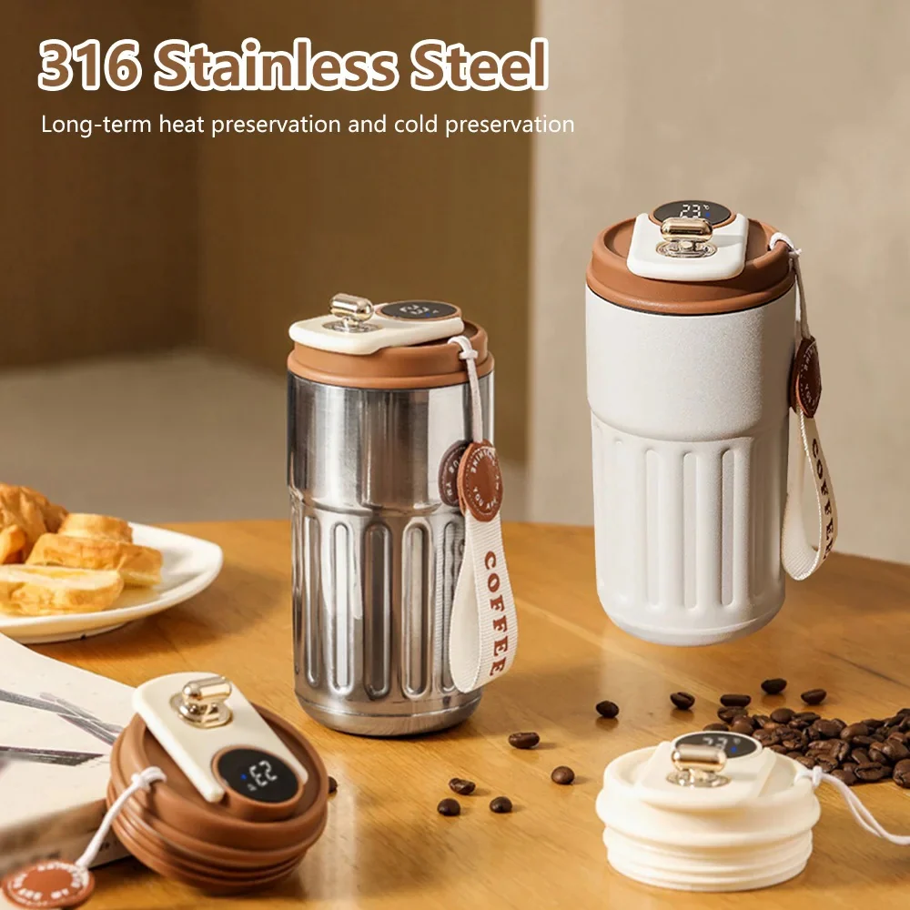 Smart Digital Thermal Bottle Stainless Steel Coffee Mug (316 Steel)