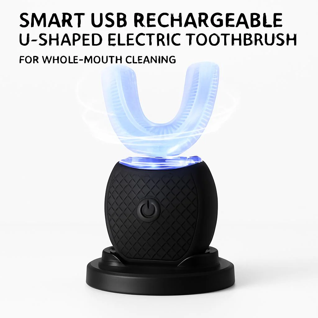 Smart USB Rechargeable U-Shaped Electric Toothbrush for Whole-Mouth Cleaning - Image 10