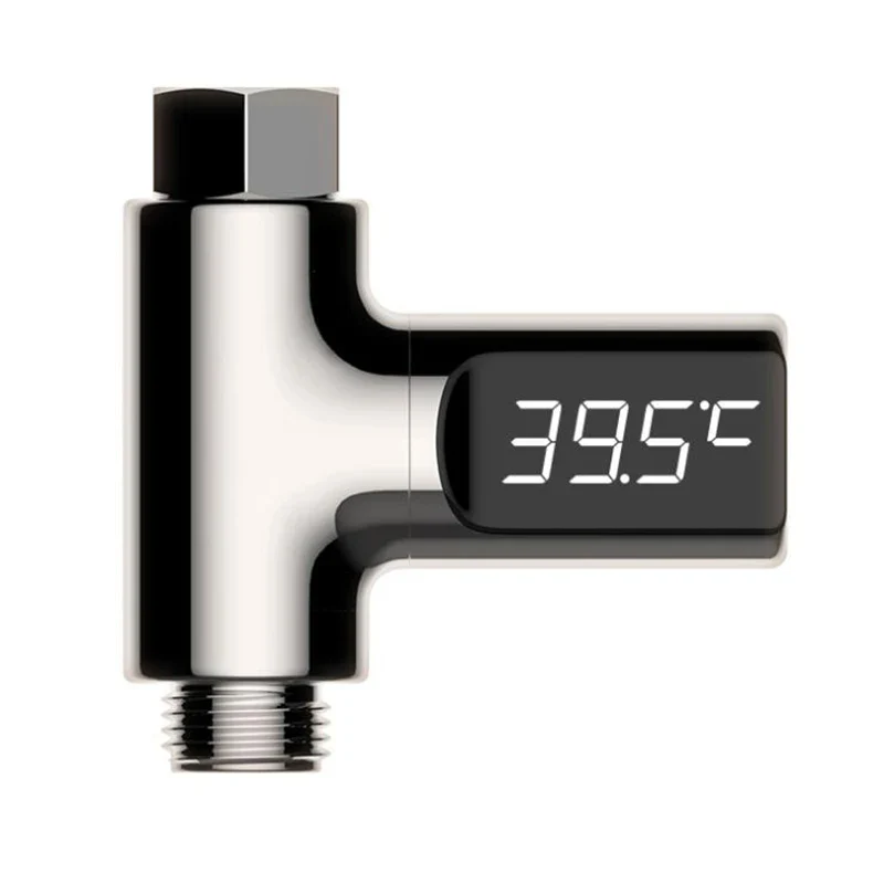 Smart LED Digital Shower Thermometer Kitchen Bathroom Faucet Shower Water Thermometer 360° Rotating Water Flow Power Generation - Image 18