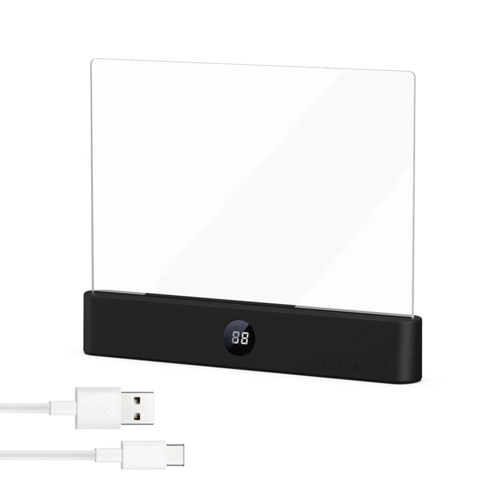 Smart LED Flat Panel Book Light Rechargeable Eye Protection Night Reading Reading Lamp For Students Indoor Use 2In1 Night Light - Image 12