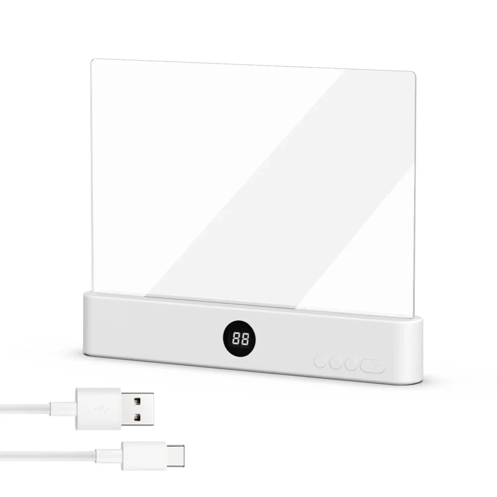 Smart LED Flat Panel Book Light Rechargeable Eye Protection Night Reading Reading Lamp For Students Indoor Use 2In1 Night Light - Image 14