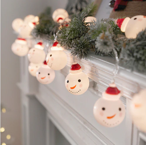 Snowman LED String Lights - Festive Energy-Efficient Holiday Decor - Image 4