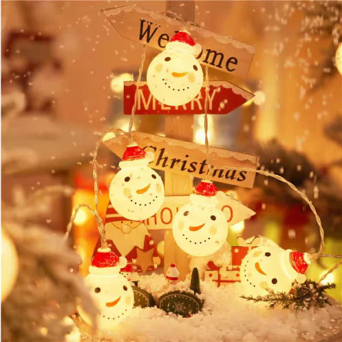 Snowman LED String Lights - Festive Energy-Efficient Holiday Decor - Image 7