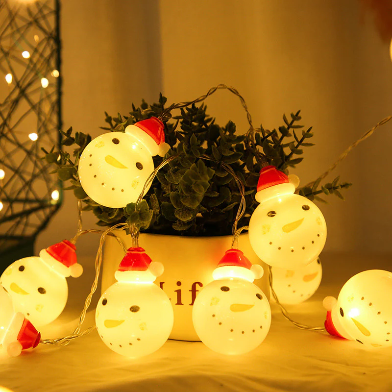 Snowman LED String Lights - Festive Energy-Efficient Holiday Decor - Image 8