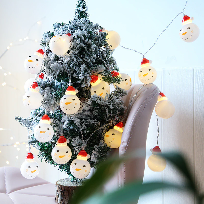 Snowman LED String Lights - Festive Energy-Efficient Holiday Decor - Image 9