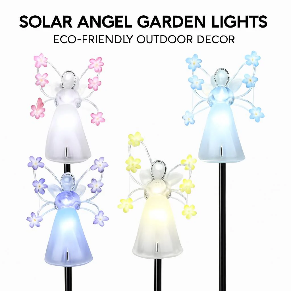 Solar Angel Garden Lights - Eco-Friendly Outdoor Décor - Image 2