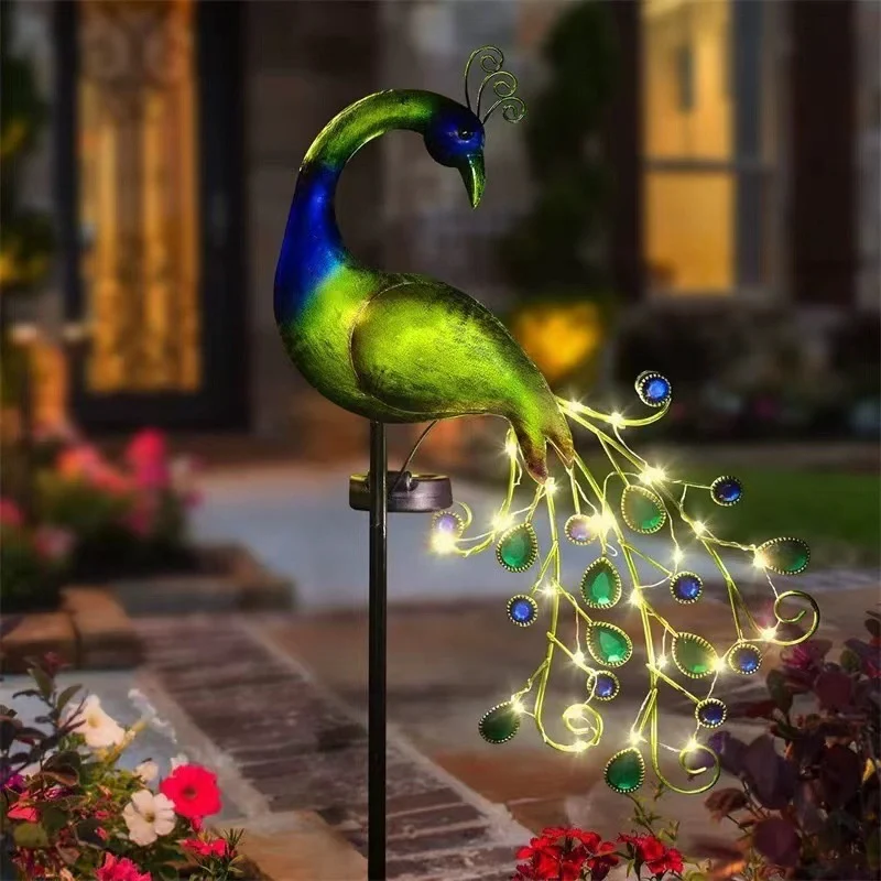 Solar-Powered Peacock Garden Light - Eco-Friendly Outdoor Décor - Image 24