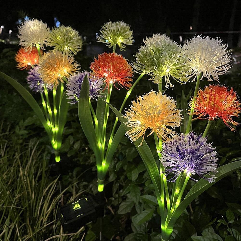 Solar-Powered Multicolored Flower Garden Lights - Image 10