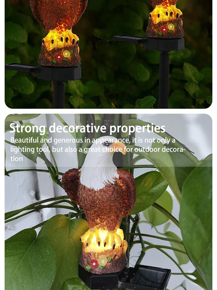 Solar Resin Eagle Lawn Lamp, Outdoor LED Ground Lamp, Patio Decorative Lamp, Garden Lawn Decorative Lamps - Image 11