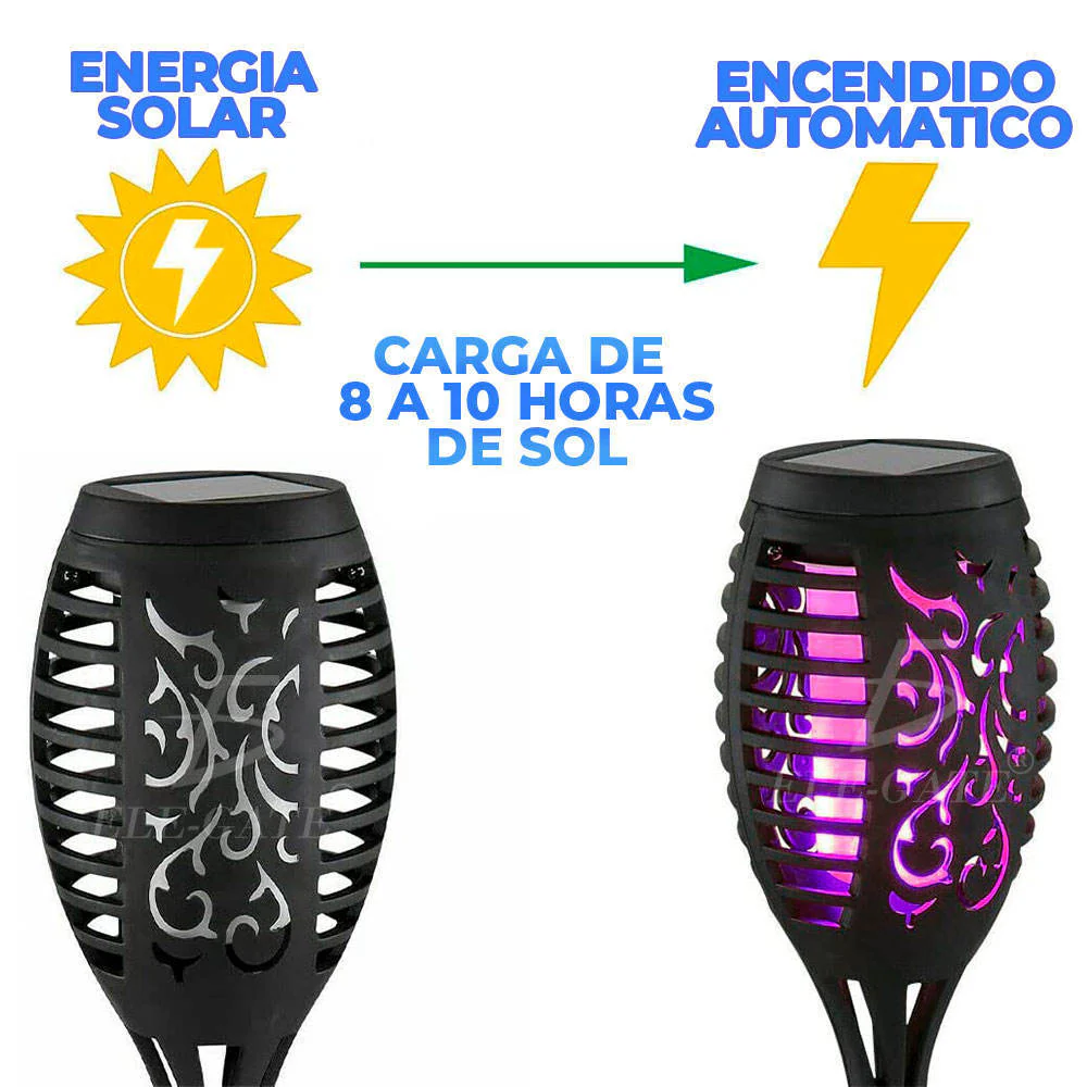 Solar-Powered Outdoor Torch Light with Decorative Cutouts - Image 12