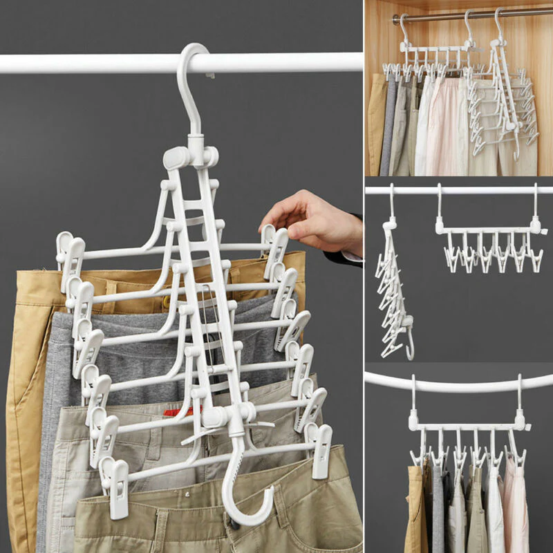 Space-Saving Multi-Layer Clothes Hanger - Vertical Cascading Design - Image 8