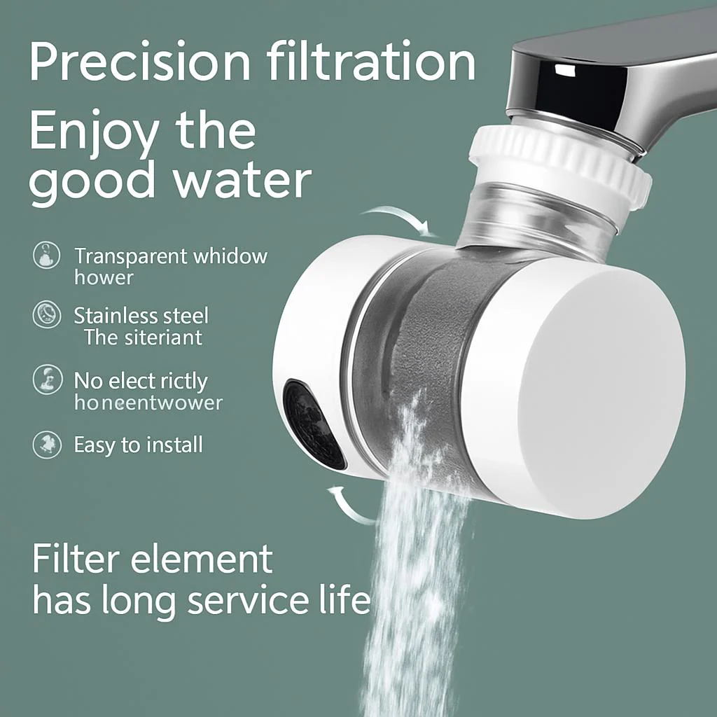 Splash Proof Water Filter Booster Faucet Filter - Image 3