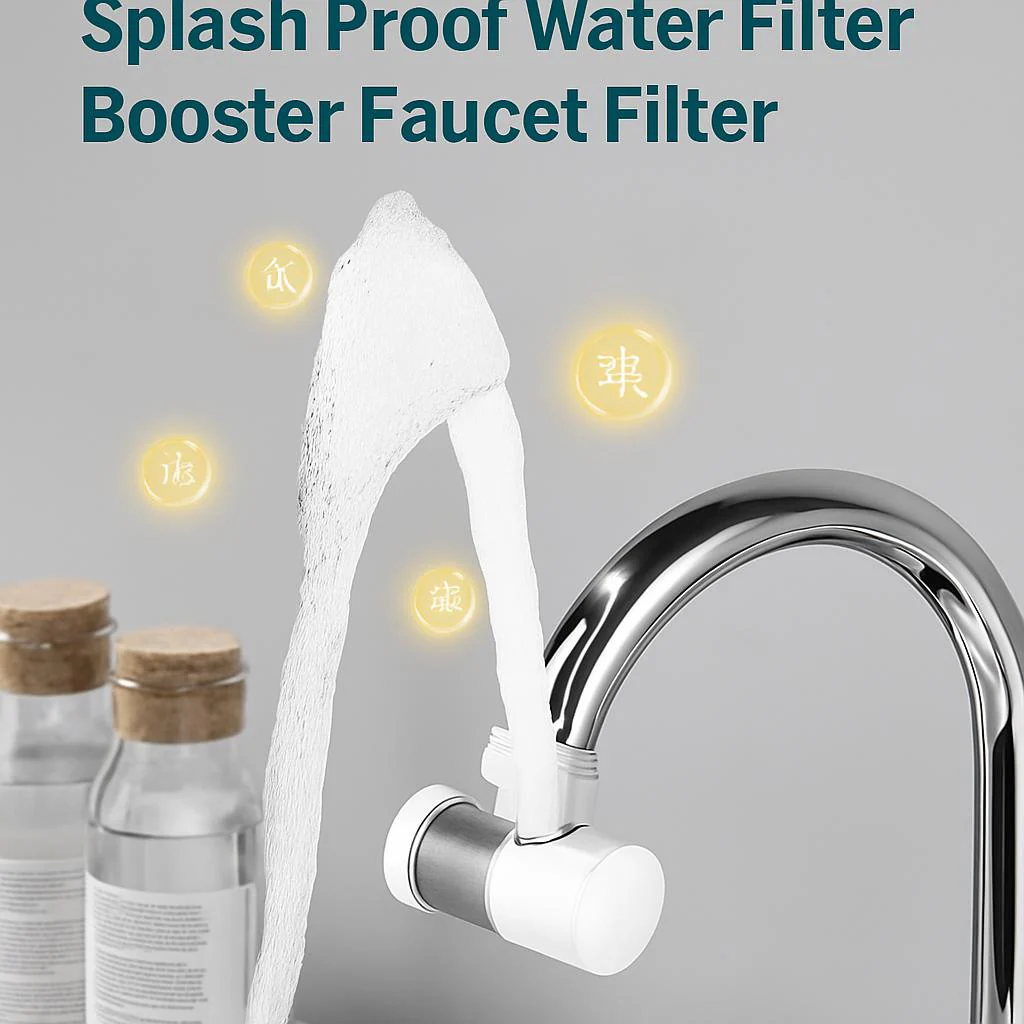 Splash Proof Water Filter Booster Faucet Filter - Image 7
