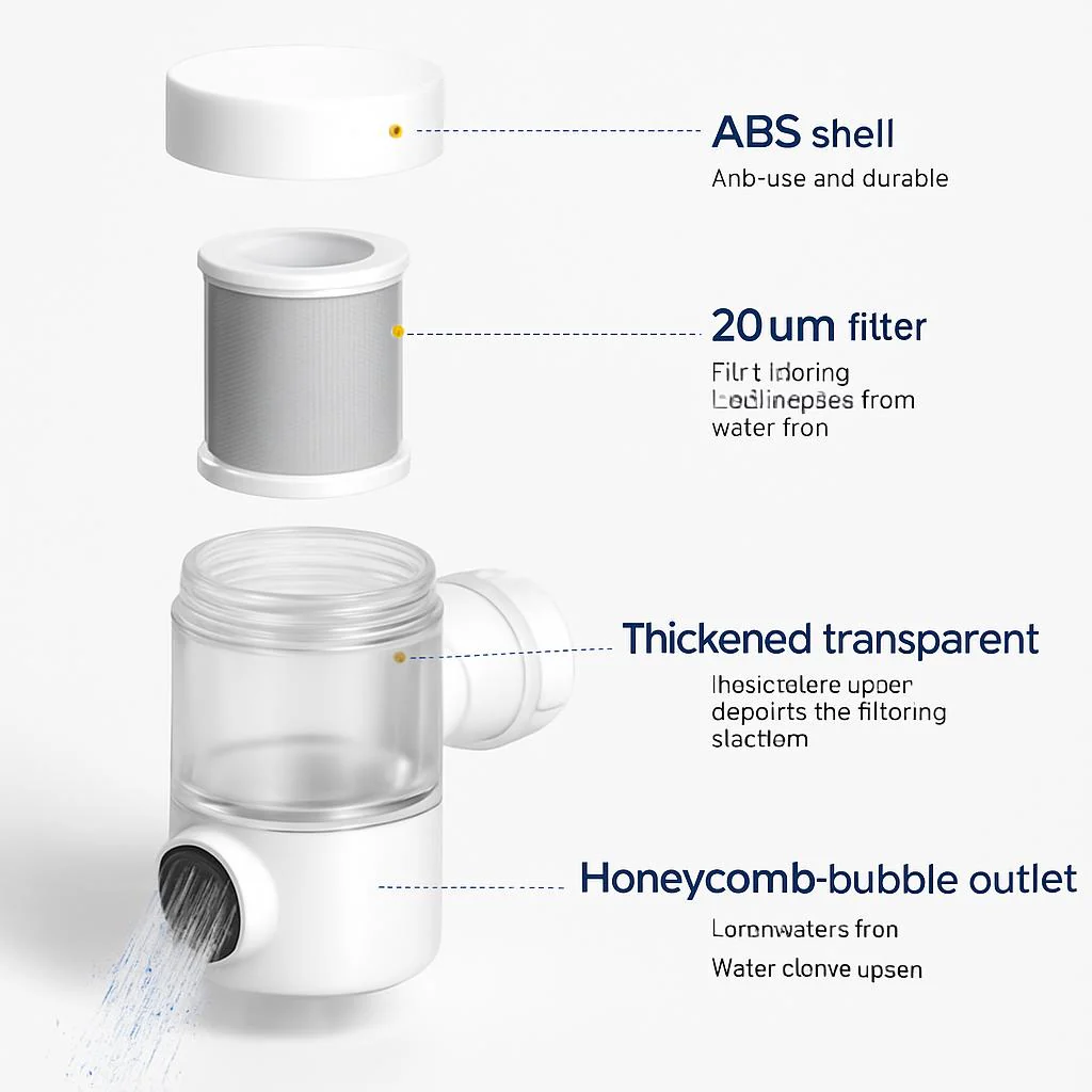 Splash Proof Water Filter Booster Faucet Filter - Image 9
