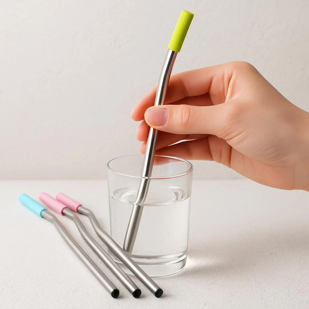 Eco-Friendly Stainless Steel Reusable Metal Straws with Cleaning Brushes - Image 11