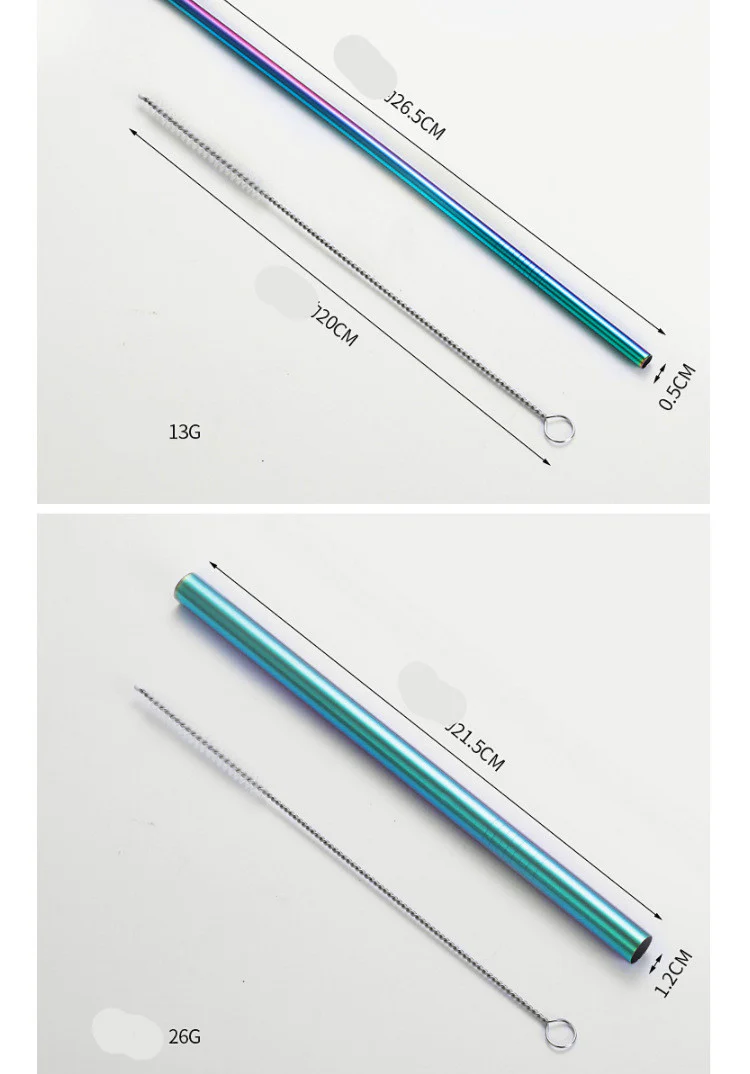 Eco-Friendly Stainless Steel Reusable Metal Straws with Cleaning Brushes - Image 20